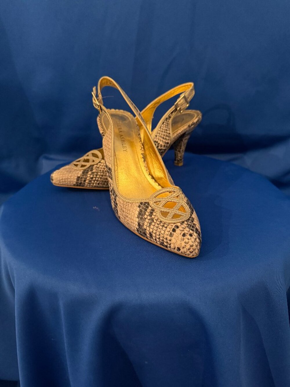Laura Ashley Women's Snake Skin Slingbacks SIZE:9.5